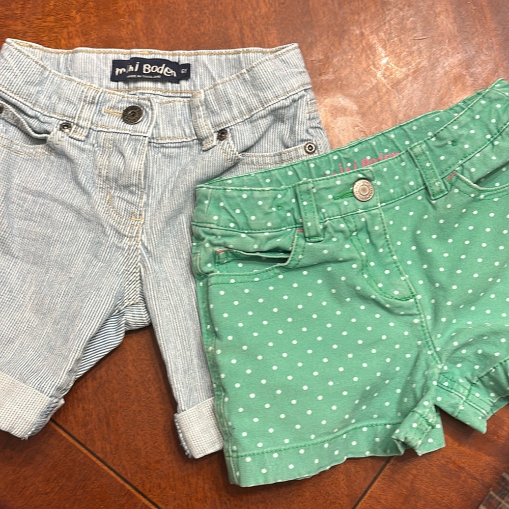 Mini Boden girls size 6 shorts bundle